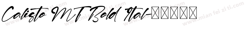 Calisto MT Bold Ital字体转换